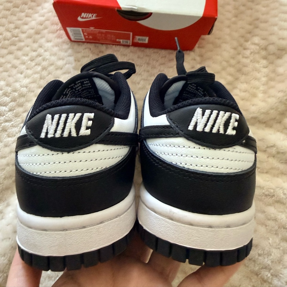 Nike Dunk Low Black and White Sneakers - womens size 6 - Picture 5 of 7